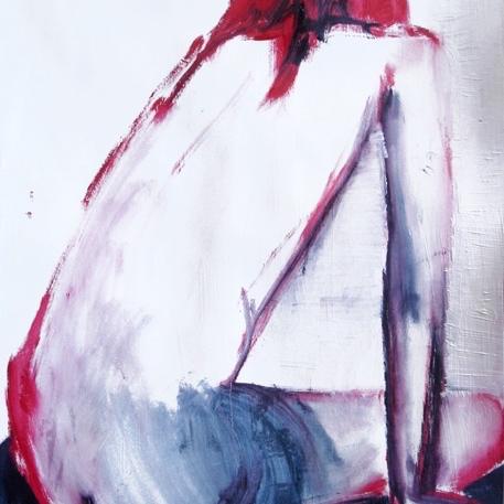 Sans titre, huile sur papier, 55 x 75 cm