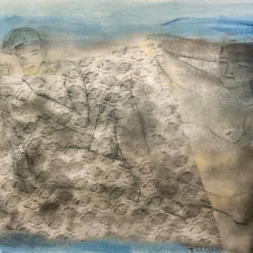 Véro, tehnique mixte sur papier, 110 x 75 cm