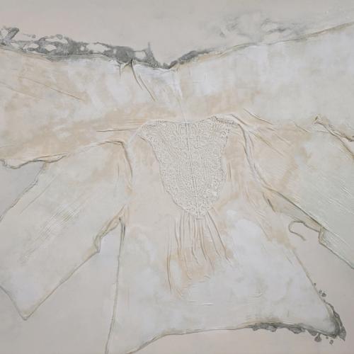 Avion, technique mixte sur toile, 110 x 153 cm