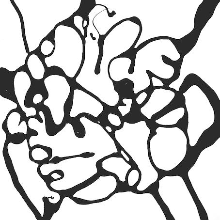 couplecoudesecoursecoute, encre sur papier, 25 x 33 cm